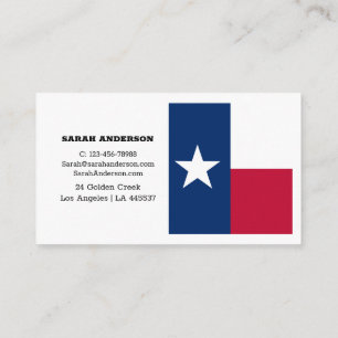 Texas Flag Elegant Business Cards / USA