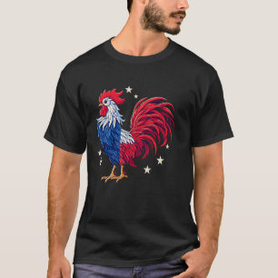 Texas Flag Fan Art Rooster T-Shirt