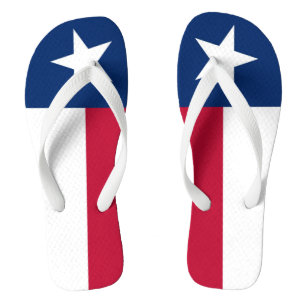 Texas flag flip flops