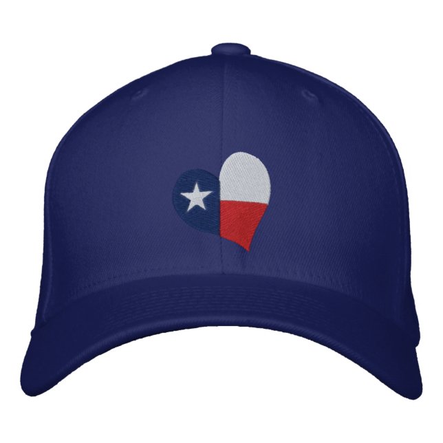 Texas Flag Heart Casquette brodé (Devant)