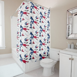 Texas Flag Horses Hats Boots And Ropes LG Print