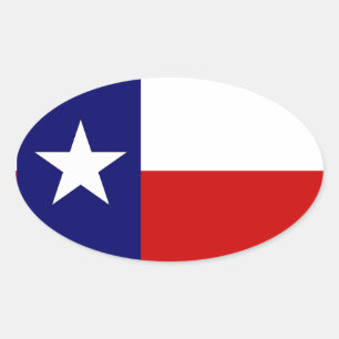 Texas Flag Lone Star State Travel Oval sticker