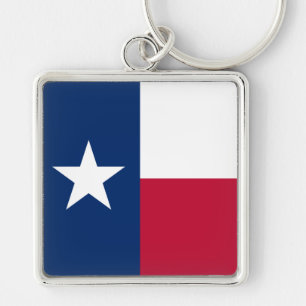 Texas Flag: Longhorns, The Texan Lone Star State Keychain