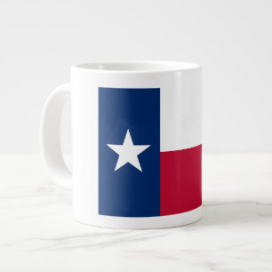 Texas Flag: Longhorns, The Texan Lone Star State Large Coffee Mug