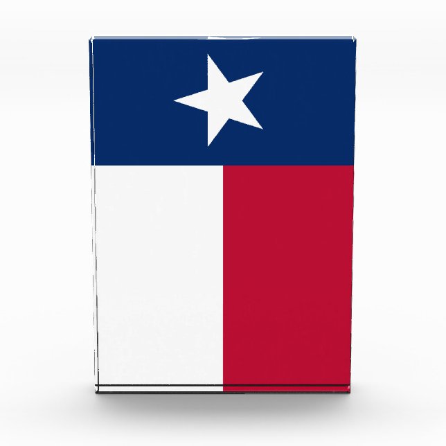 Texas Flag: Longhorns, The Texan Lone Star State Photo Block (Front)