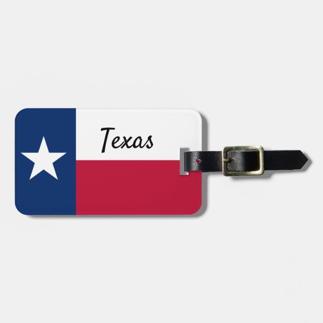 Texas flag luggage tag (Front Horizontal)