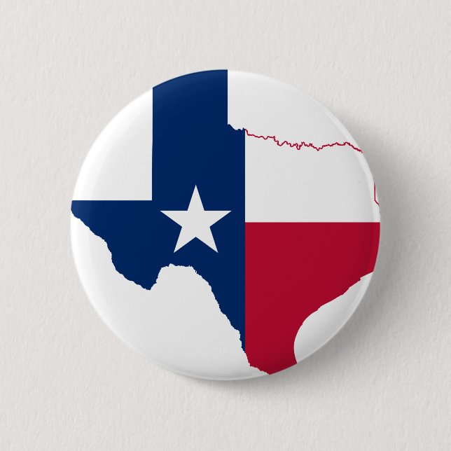 Texas flag map 2 inch round button (Front)
