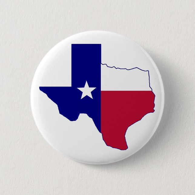 Texas Flag Map 2 Inch Round Button (Front)
