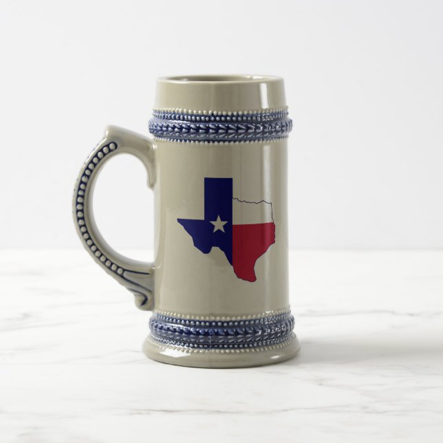 Texas Flag Map Beer Stein (Left)