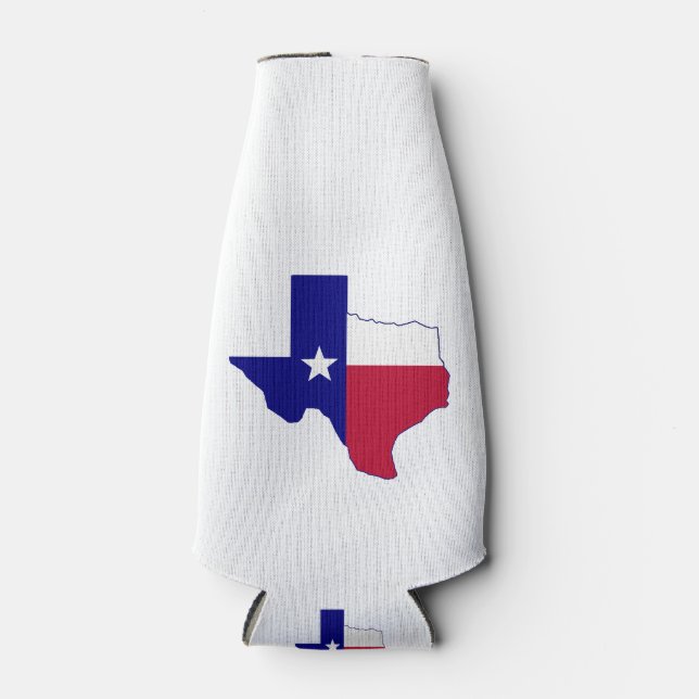 Texas Flag Map Bottle Cooler (Front)