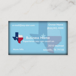 Texas Flag-Map Business Card