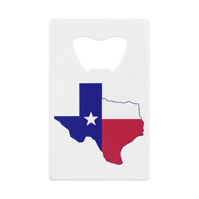 Texas Flag Map Credit Card Bottle Opener (Front)