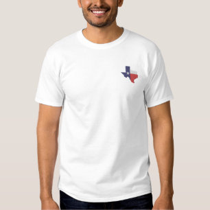 Texas Flag Map Embroidered T-Shirt