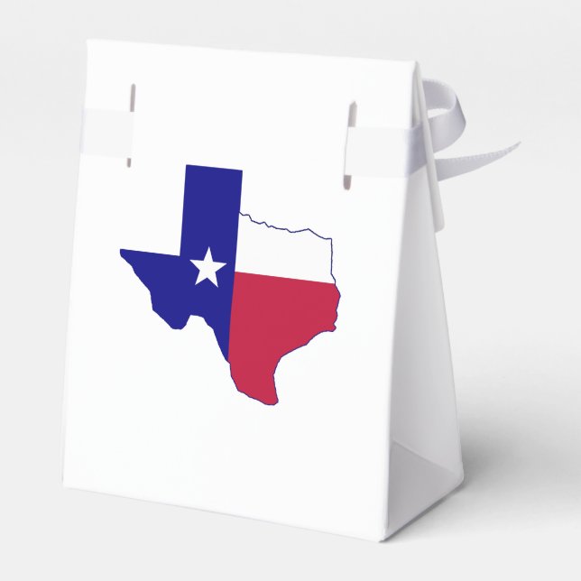 Texas Flag Map Favor Box (Back Side)