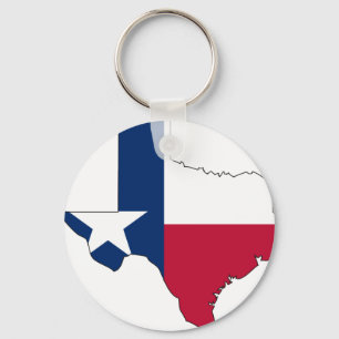 Texas Flag Map Keychain