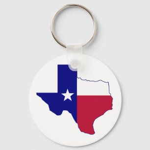 Texas Flag Map Keychain