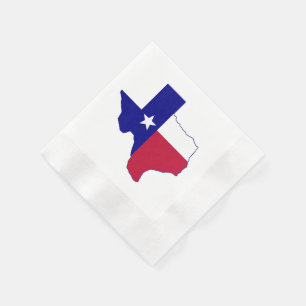 Texas Flag Map Napkin