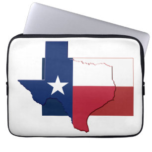 TEXAS Flag Map Patriotic Computer Laptop Sleeve