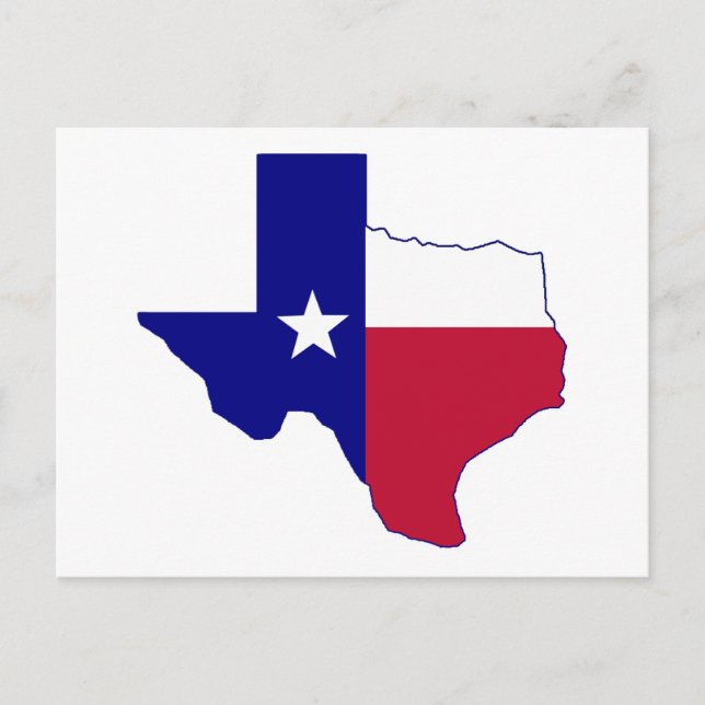Texas Flag Map Postcard (Front)