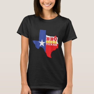 Texas Flag Map Summer Barbecue Funny Beer Bbq Love T-Shirt