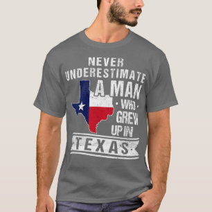 Texas Flag Map Vintage Men Texas T-Shirt