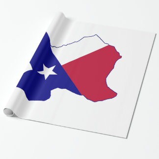 Texas Flag Map Wrapping Paper