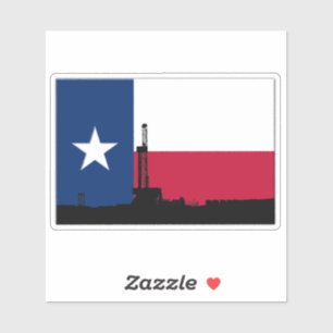 Texas Flag Oil Drilling Rig Cutout