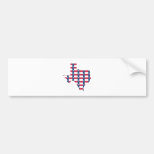 Texas Flag Outline Bumper Sticker