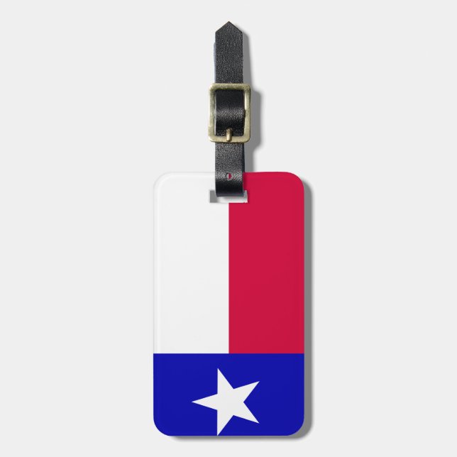 Texas Flag PERSONALIZED LUGGAGE TAG (Front Vertical)