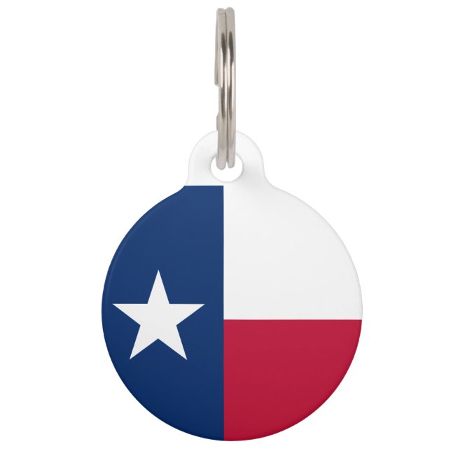 Texas flag pet tag (Front)