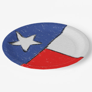 Texas Flag Plates