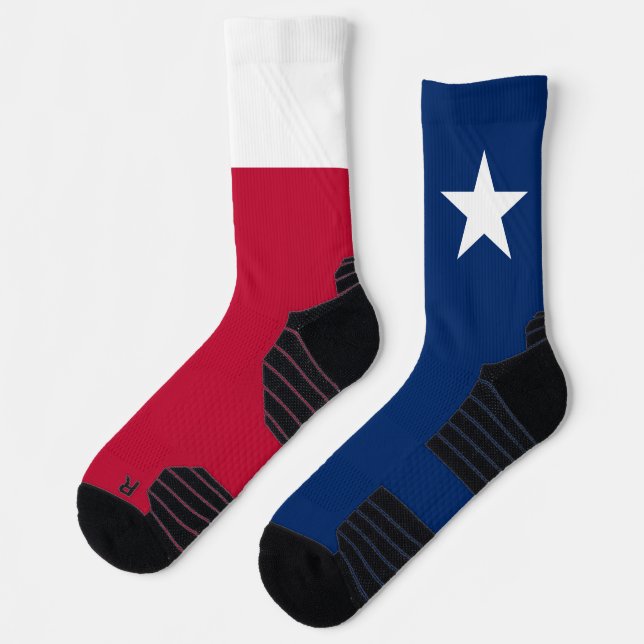 Texas Flag Proud Lone Star State Texan Socks (Left)