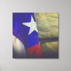 Texas Flag Rustic Lone Star State USA Canvas Print