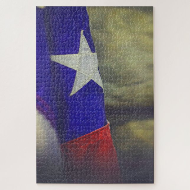 Texas Flag Rustic Lone Star State USA Jigsaw Puzzle (Vertical)