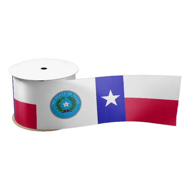 Texas flag-Seal Satin Ribbon (Spool)