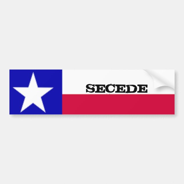 Texas Flag Secede Sticker (Front)