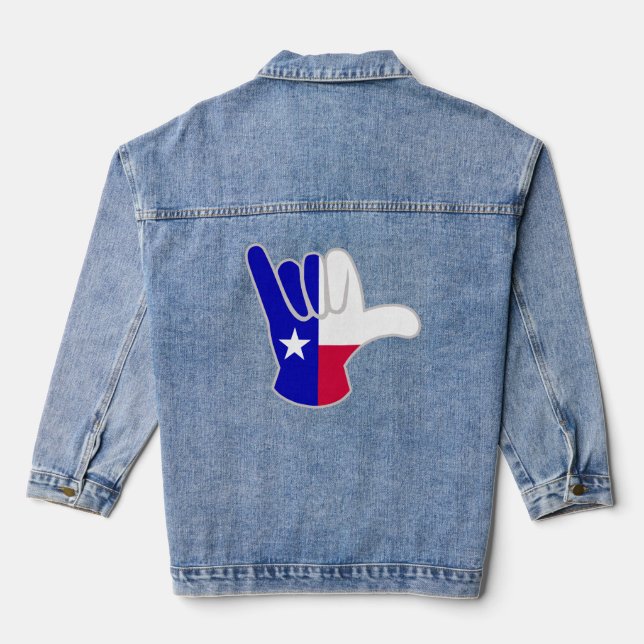 Texas flag Shaka Denim Jacket (Back)