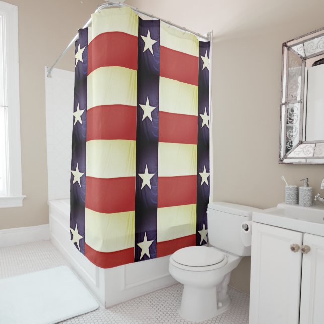 Texas Flag Shower Curtain (In Situ)