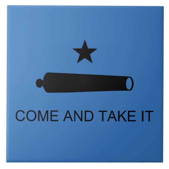 Texas Flag & Spartan Leonidas "Come and Take It!" Tile (Front)