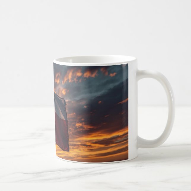 Texas Flag Sunset Mug - Patriotic Coffee Cup (Right)