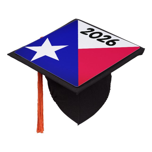 Texas Flag Tassel Topper (Angled)