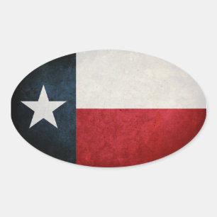 Texas Flag; Texan; Oval Sticker