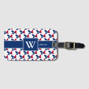 TEXAS FLAG USA   Christian John 3:16   Monogram Luggage Tag