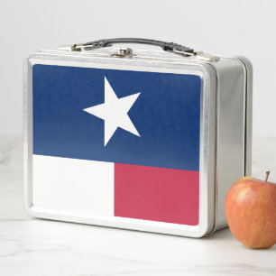 Texas Flag - vertical display Metal Lunch Box