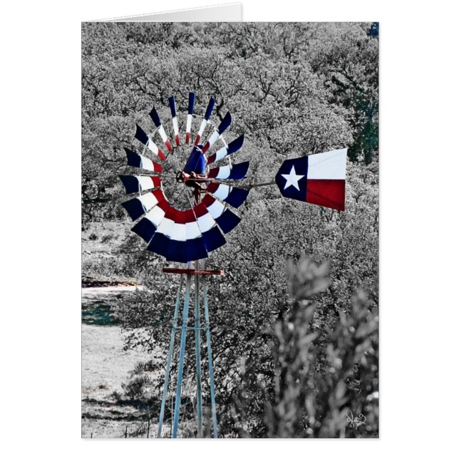 Texas Flag Windmill Near Johnson City, TX (Front)