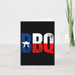 Texas Flag With Bbq Card