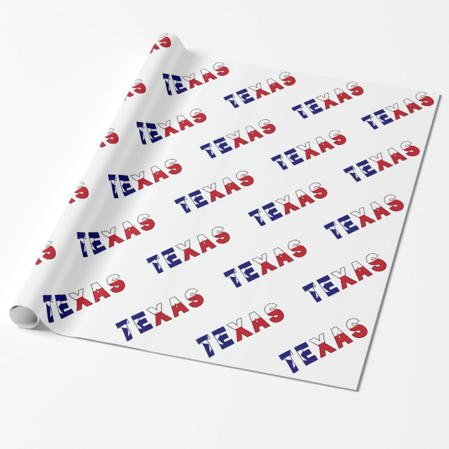 Texas Flag Wrapping Paper (Unrolled)