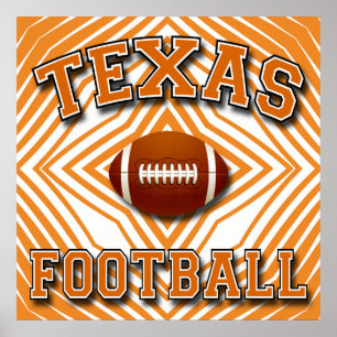 TEXAS FOOTBALL POSTER