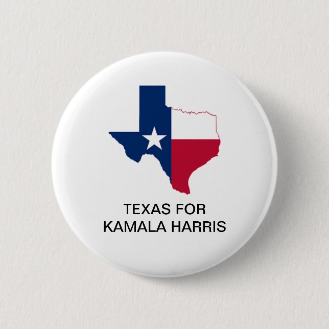 TEXAS for Kamala Harris 2024 Button (Front)