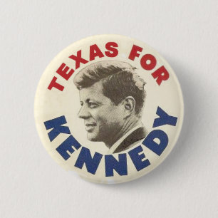 Texas for Kennedy black humour button